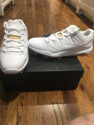jordan 11 low golf white metallic gold