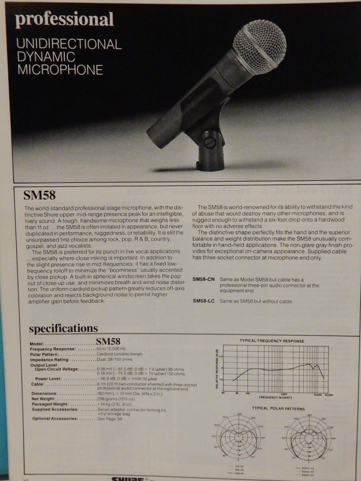 Vintage 1980S Shure SM58 Microphone And Accessories USA Electro Voice Astatic