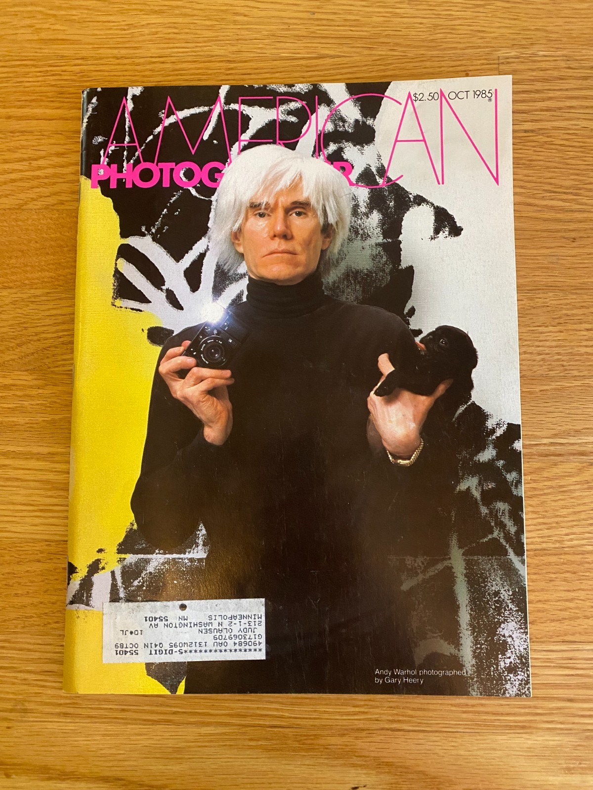 American Photographer Magazine Oct 1985 Andy Warhol
