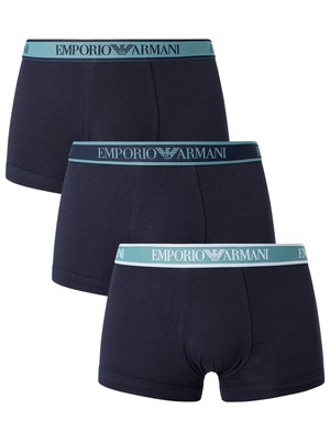 

Мужские плавки Emporio Armani (3 шт.), синие, Синий, 111357-3F717-64135