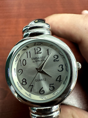 Women's Embassy By Gruen Bangle Watch GEM3719L With New Battery