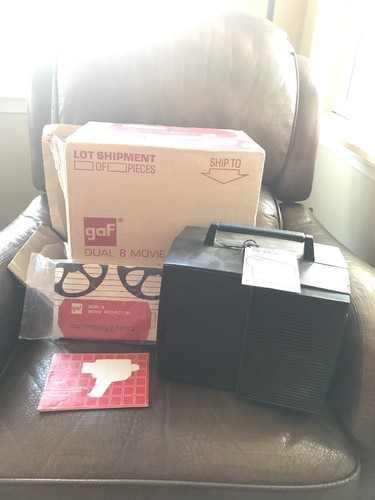 Gaf 1588 Z Dual 8mm Super 8mm Load Projector with ORIGINAL BOX
