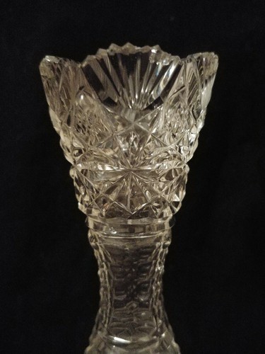 Anglo-Irish Cut Crystal Glass Bud Vase, Georgian Style