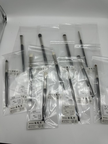 Hakuhodo 11 PCS Hand Crafted Makeup Eye Shadow Brushes