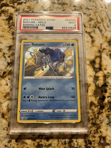 Pokemon Shining Fates Shiny Suicune Holo PSA 9 MINT SV022