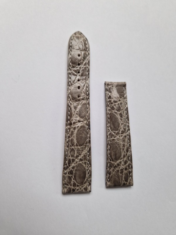 Bracelet De Montre Chopard 19mm Gris Allig Boucle DÃ©Ployante 19x16 Chopard Strap