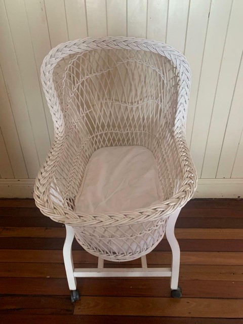 vintage cane bassinet