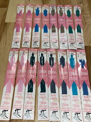 16 Lot Unique Invisible Zipper Multi-Color 20-22 Inch Metal Zipper