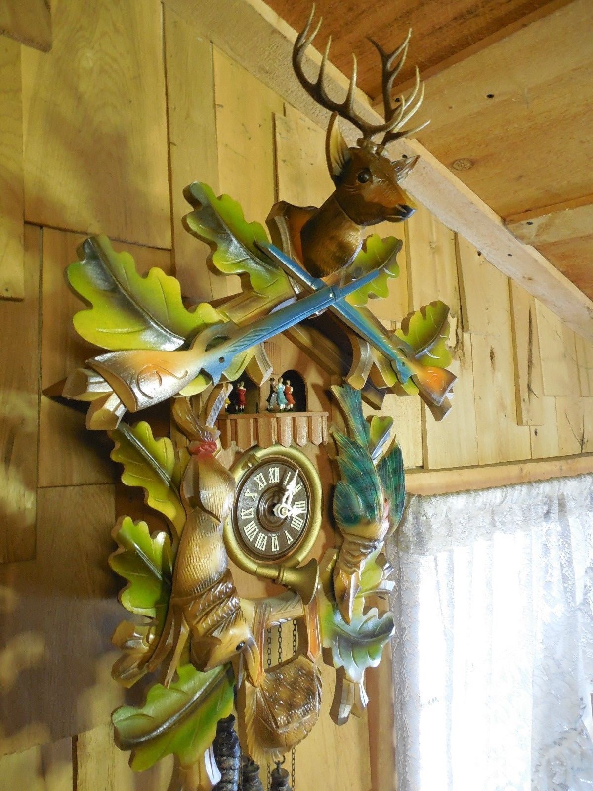 LARGE MUSICAL / DANCERS 30 HR. CUCKOO CLOCK RUNS GREAT