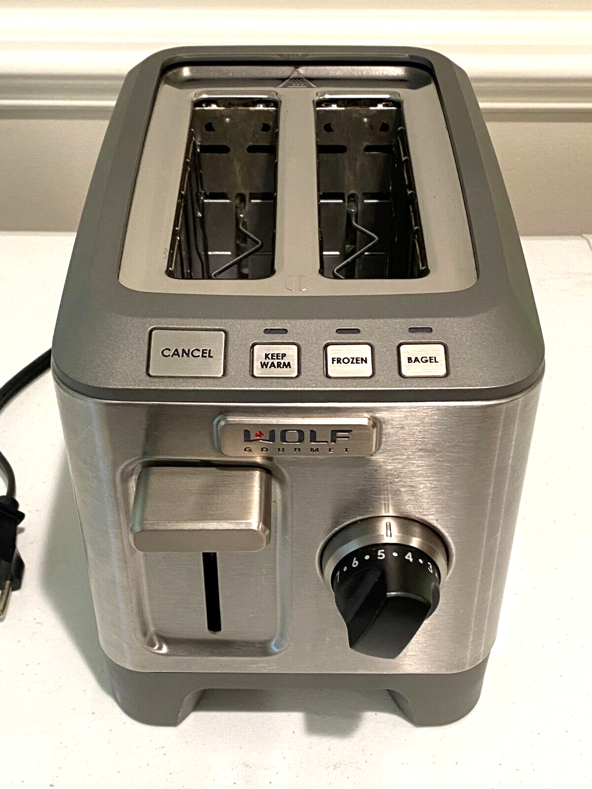 Silver Nob Stainless Steel Extra Wide Slot 2-slice Wgtr122s