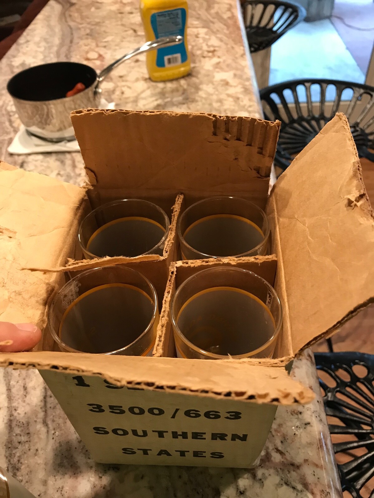 Vintage Set of 4 Southern States Cooperative  Frosted Tea / Tom Collins glasses