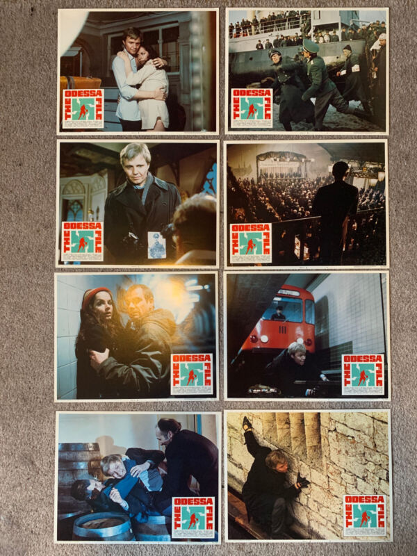 The Odessa File-COMPLETE SET  11x14" Lobby Cards Movie Posters Jon Voight 1974