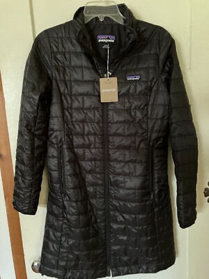 Patagonia Women Nano Puff Parka Full Zip Coat Black Small NWT