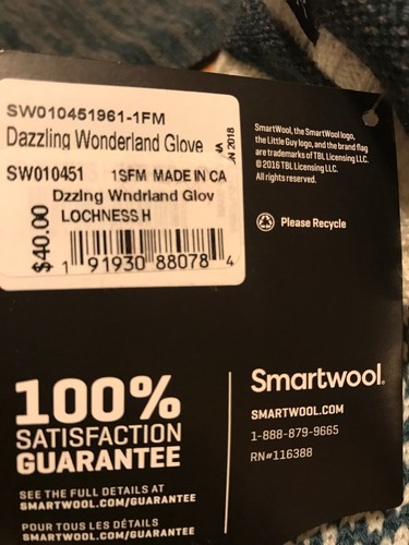 SmartWool Women's Dazzling Wonderland Infinity Scarf And Gloves Lochness Heather