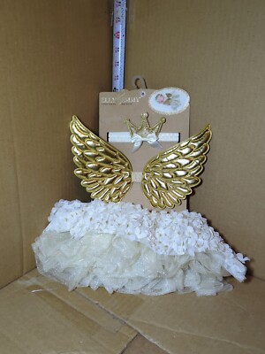 Elly Emmy Angel Tutu Set NEW 0-12 months Photoshoot Halloween Baby Costume