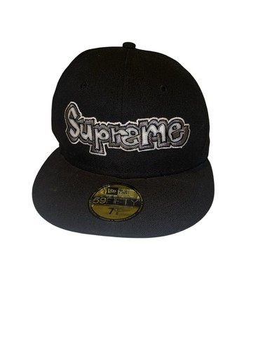 Supreme × NEW ERA Cap 7 1/8 Polyester Black Men NWT | eBay