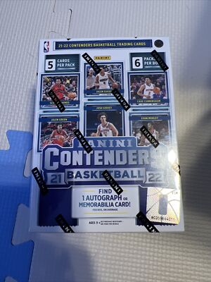 2021-22 Panini Contenders Basketball Factory Sealed Blaster Box 1 Auto Or Mem