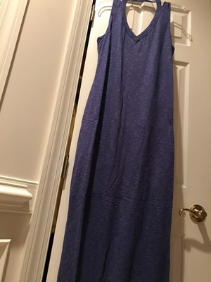 Blue/Indigo Sun Dress-1X-Peace, Love, World-NWT-Long Slit on Side