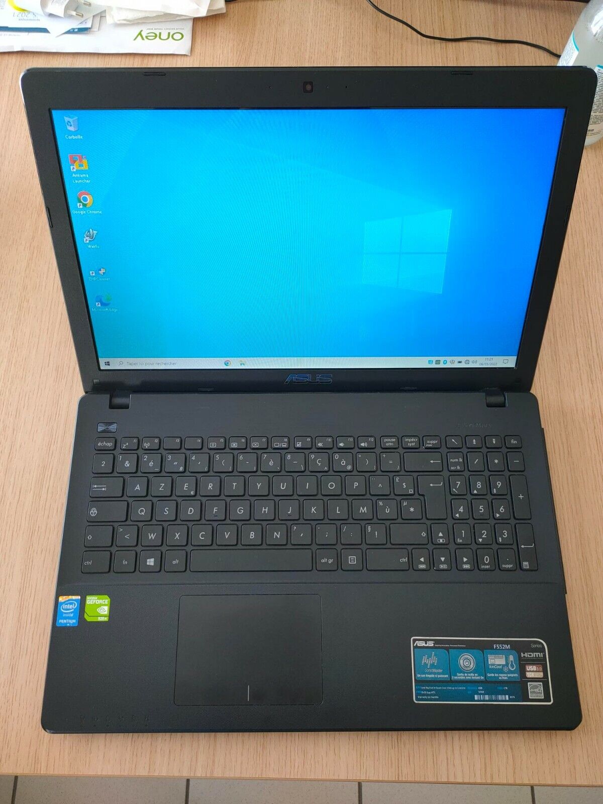 PC Portable Asus 1000go Intel Pentium 2.16GHz Windows 10 4go Wifi 15" ordinateur