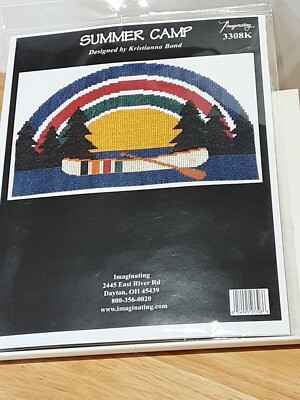 NEW Imaginating  3308 Summer Camp cross stitch kit by Kristianna Bond canoe