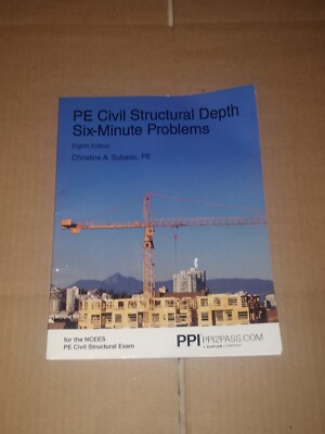PPI PE Civil Structural Depth Six-Minute Problems, 8th Edition