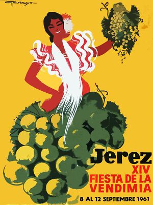 9091.Decoration Poster.Home wall.Room art design.Jerez.Fiesta Vendimia.Winery