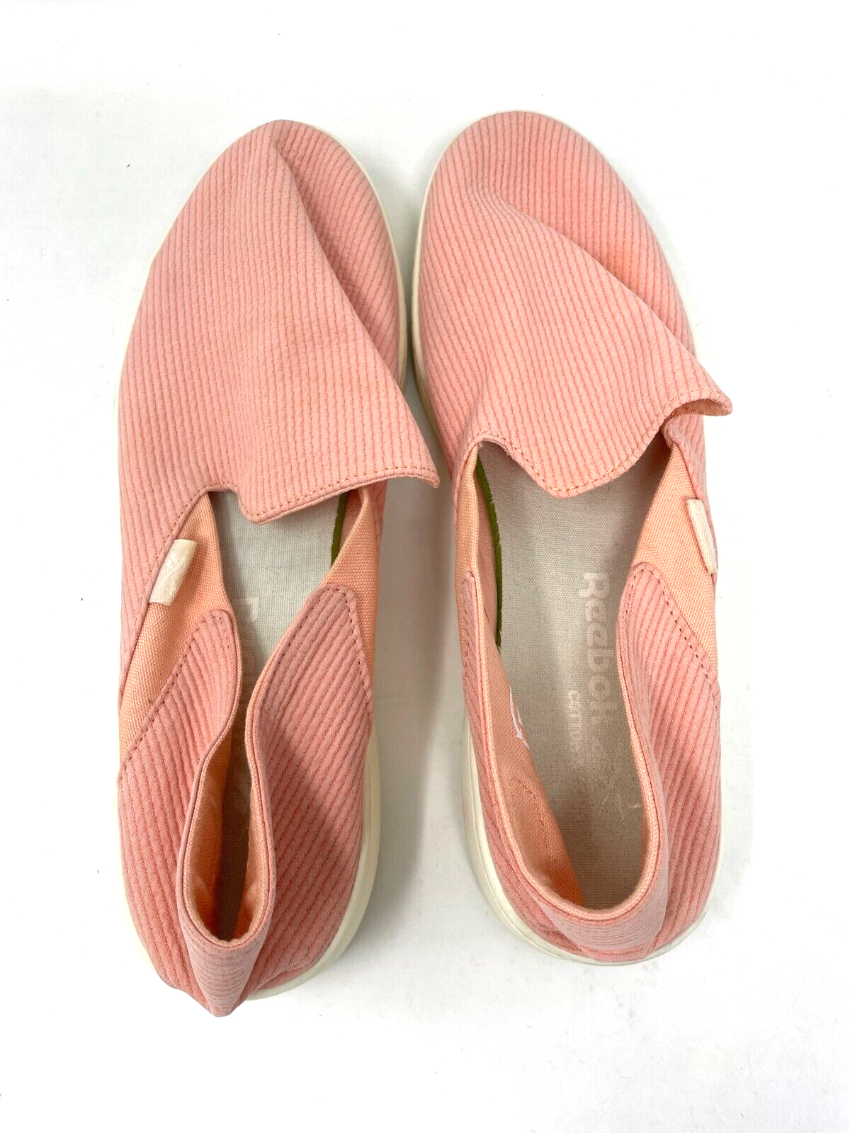 Reebok Womens 11 Pink Cotton and Corn Slip On Sneakers Casual Walking Shoe - Picture 5 of 6