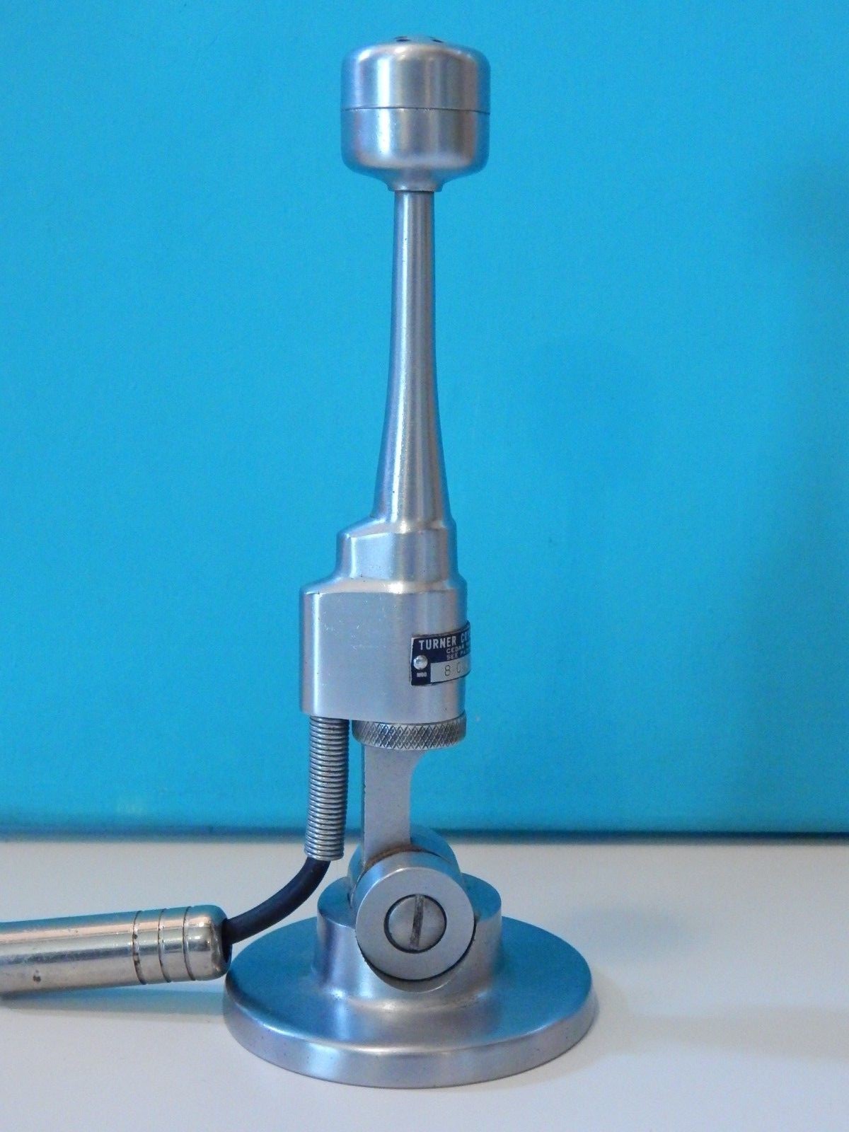 Vintage 1940S Turner 80X Microphone On Original Stand Deco Shure Electro Voice