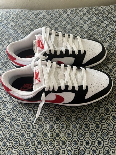 Nike Dunk Low Retro Red Swoosh Panda FB3354-001 Mens New | eBay