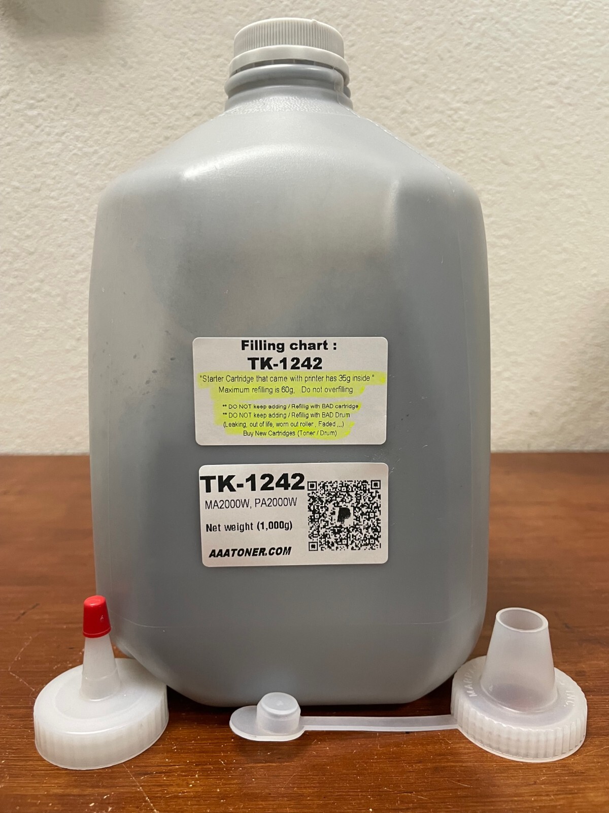 1kg/1,000g) BULK Toner Refill for TK-1242, TK1242 for 1kg/1,000g) BULK Toner Refill for TK-1242, TK1242 for