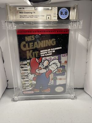 Brand New Sealed ''Mario NES Cleaning Kit''  - Graded WATA 8  A - MUST SEE!!!