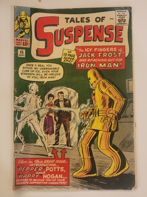 Tales Of Suspense #45 GD/VG 3.0 1st Pepper Potts & Happy Hogan! Marvel MCU 1963