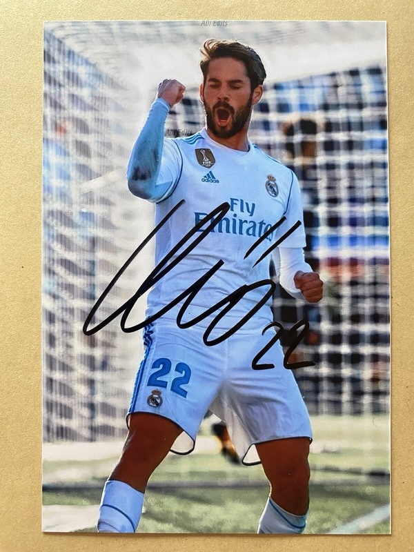 Handsigniertes Foto Isco Autogramm Real Madrid Betis Spain Signed Autografa