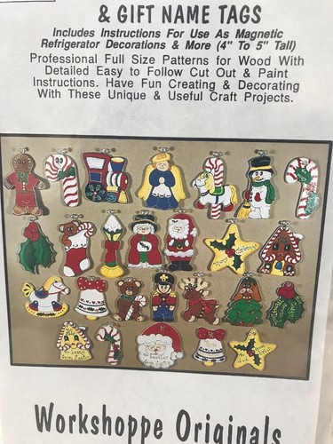 Workshoppe Originals 26 Ornament Gift Tag Pattern Kit CH 110 NIP