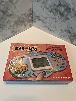 Sharper Image Mad Libs Electronic Game LCD Handheld Hilarious Travel Game SEALED