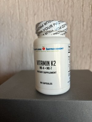 Relentless Improvement Vitamin K2 MK-4 + MK-7 DIETARY SUPLEMENT 90 CAPSULES