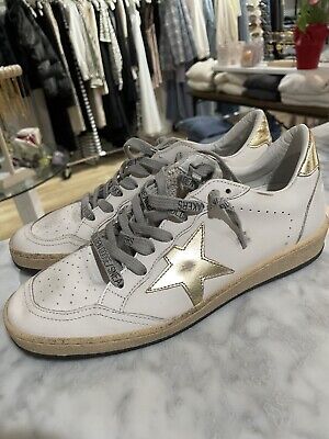 golden goose ball star sneakers white gold size 39