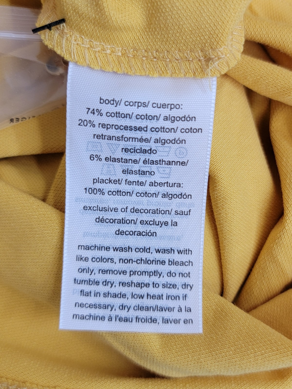 Tommy Hilfiger Striped-Collar Polo Shirt Women's S Deep Maize Short Sleeve - Picture 16 of 17