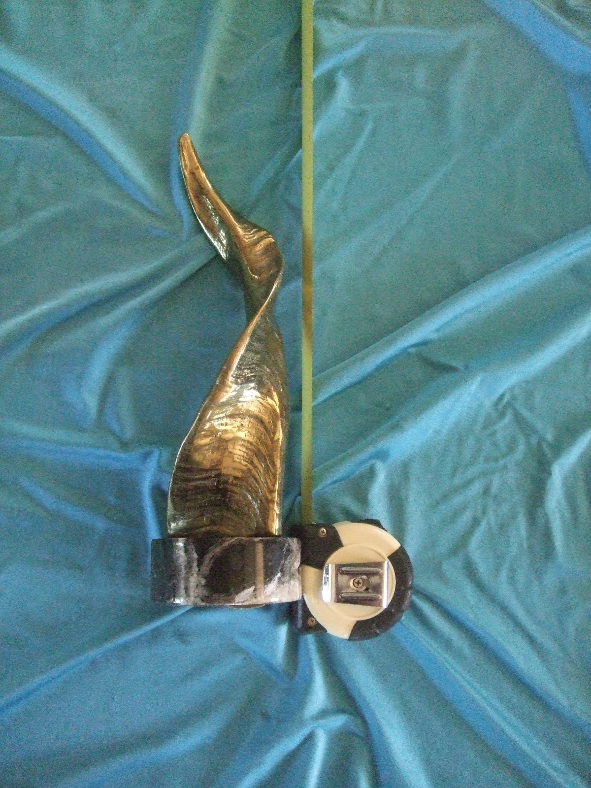 Brass Ram Rams Ram's Horn Sculpture on Marble Base-Exquisite Detail -weight =5lb