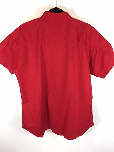 Toys R Us Employee Uniform Shirt Short Sleeve Red Button Up Women Large Vintage