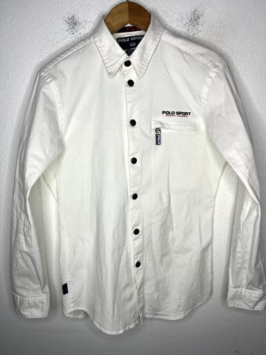 Polo Sport Ralph Lauren Small White Snap Shirt XS RRL VtG
