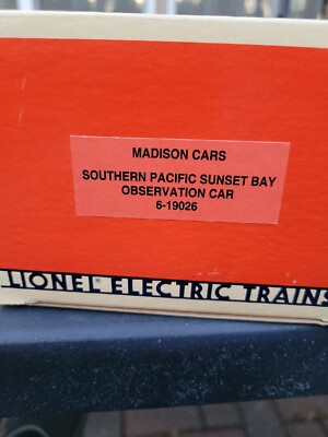 Lionel 6-19026 Southern Pacific Madison ''Sunset Bay'' Observation Car NIB