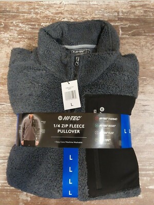 *Hi-Tec 1/4 Zip Fleece Pullover ThermoBreathable Sweater Mens/NWT/VARIATIONS~SB3