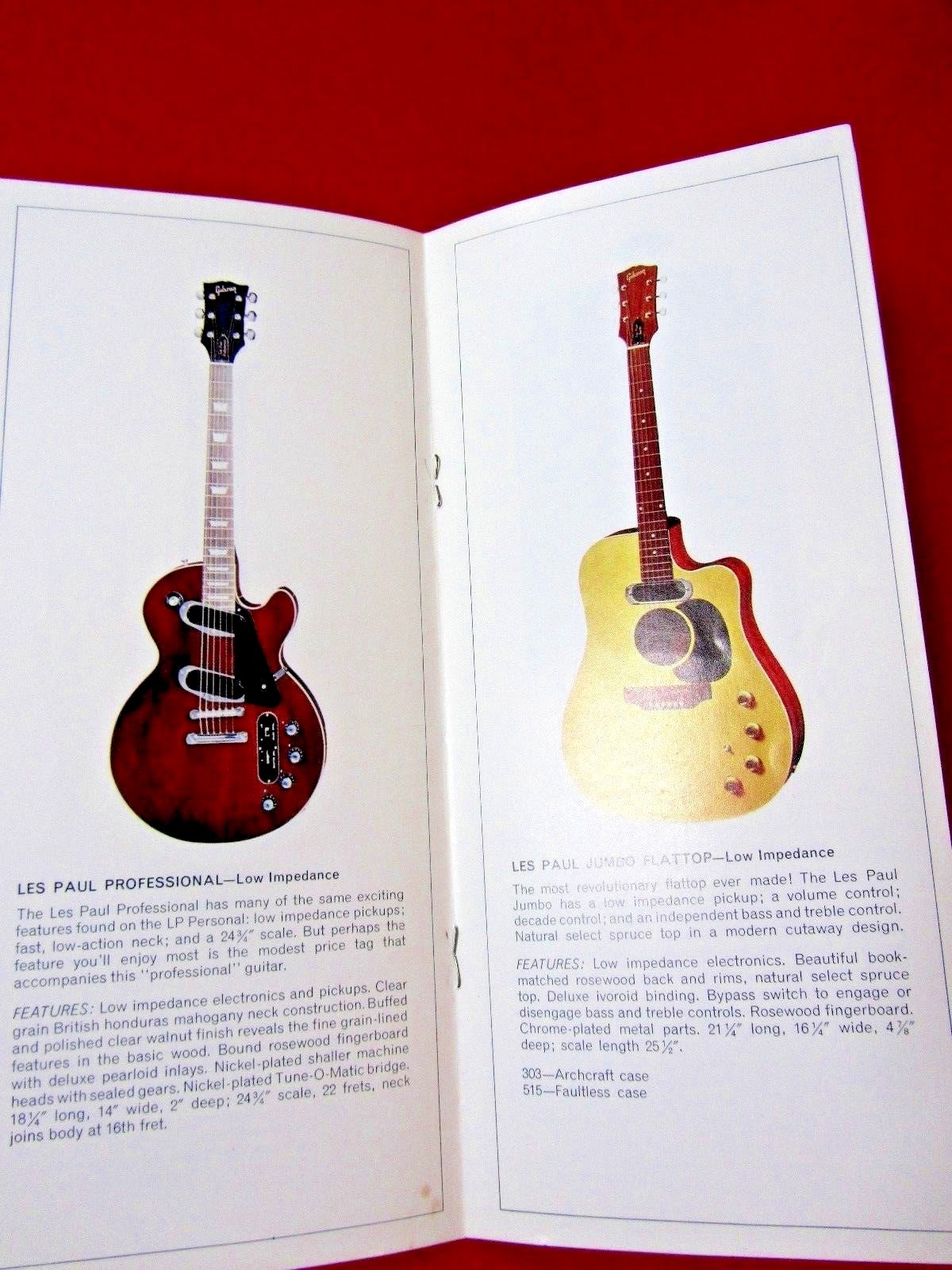 Gibson Guitars Les Paul Models 1970 Pamphlet