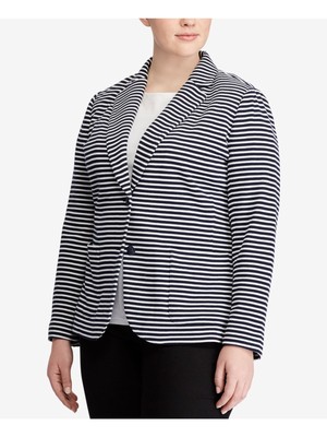 

RALPH LAUREN Женский темно-синий блейзер на подкладке с пуговицами Plus, Navy, 202691979001