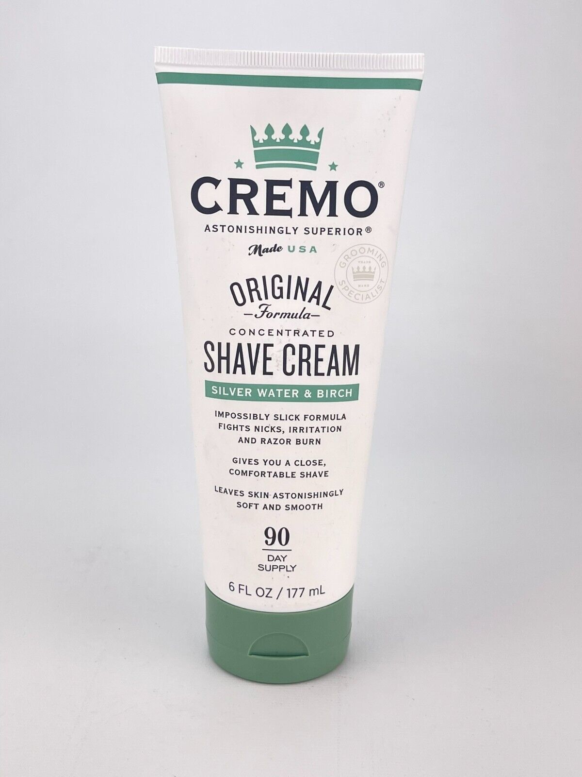 Cremo Shave Cream 6 Fl Oz 177 ml Silver Water and Birch