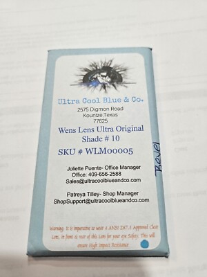 Brand new Wens lens original, azure, and electric Ultra Cool Blue. Shade 10 & 11