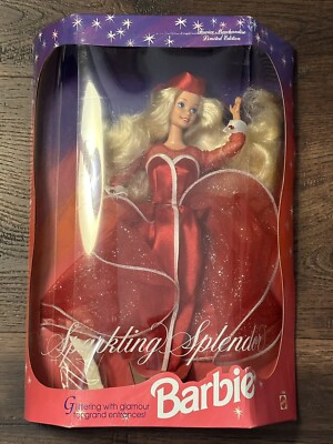 Mattel Limited Edition Barbie IOB-1993 New NIB Sparkling Splendor Red Dress