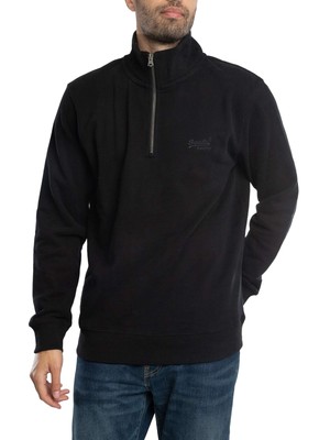 Мужская толстовка Superdry Essential с логотипом Henley, черный