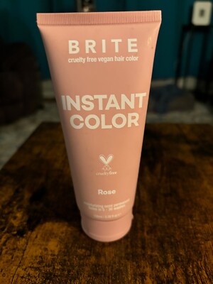 Brite Cruelty Free Vegan Instant Hair Color ROSE Semi-Permanent NEW SEALED